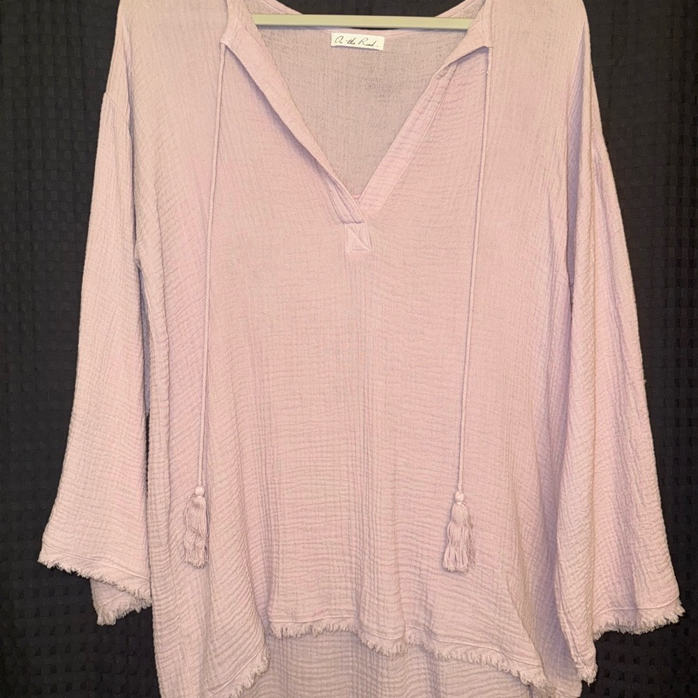 On The Road Lavender Tunic with Tassels